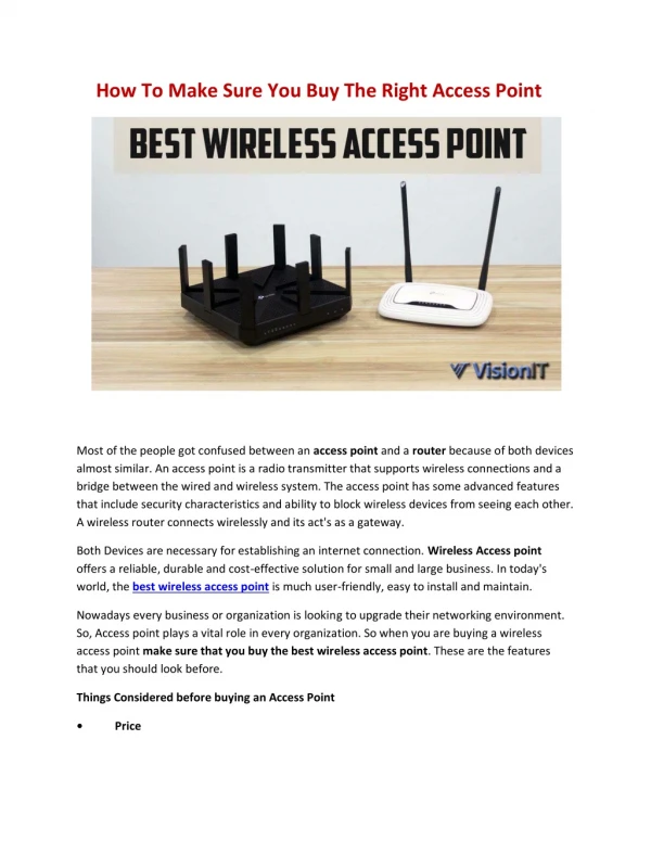 How to Make Sure You Buy the Right Access Point