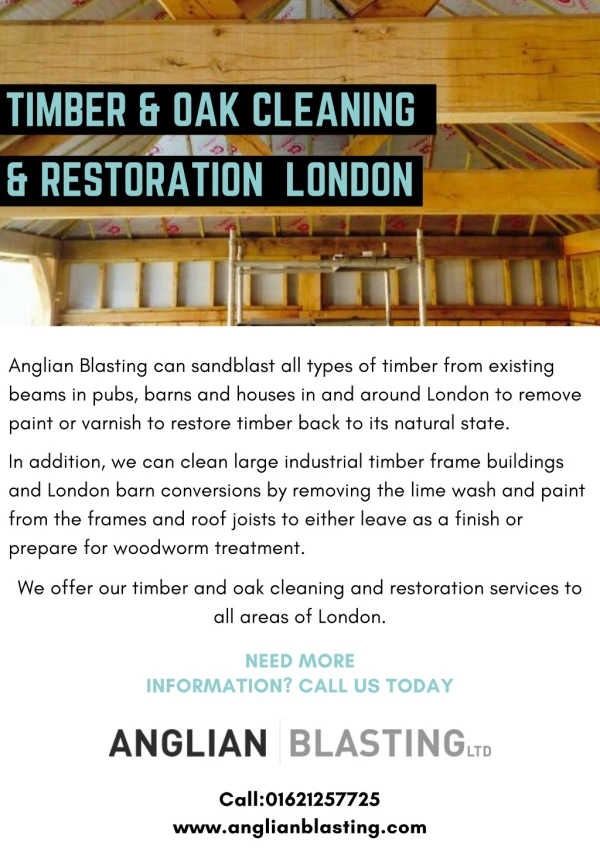 Oak Beam Restoration & Cleaning London