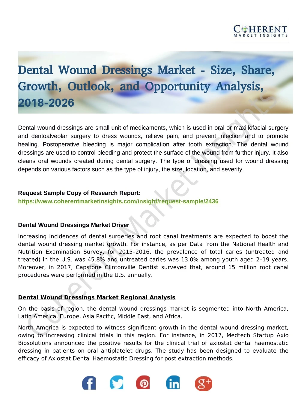 dental wound dressings market size share dental