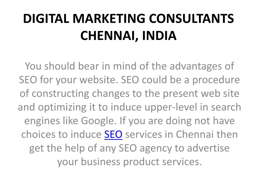 digital marketing consultants chennai india