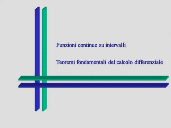 Funzioni continue su intervalli