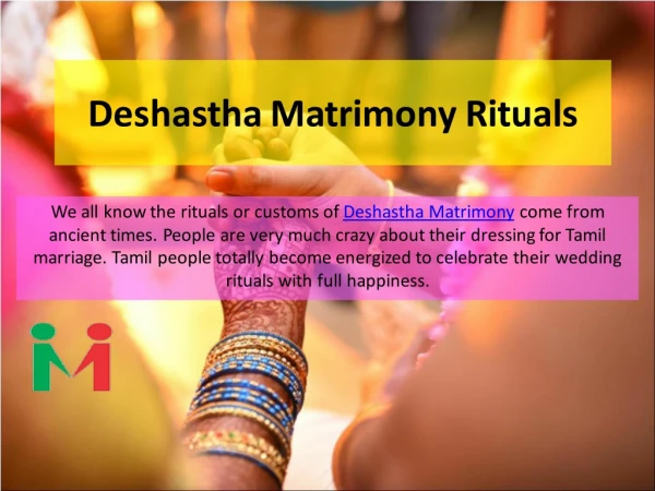 Deshastha Wedding Matrimony Rituals