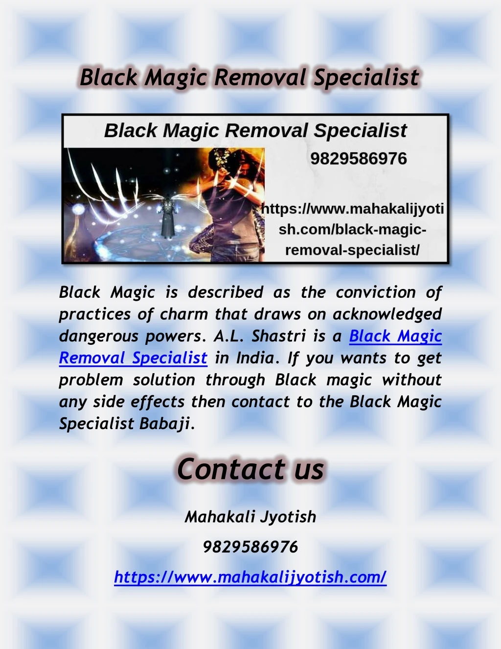 black magic removal specialist