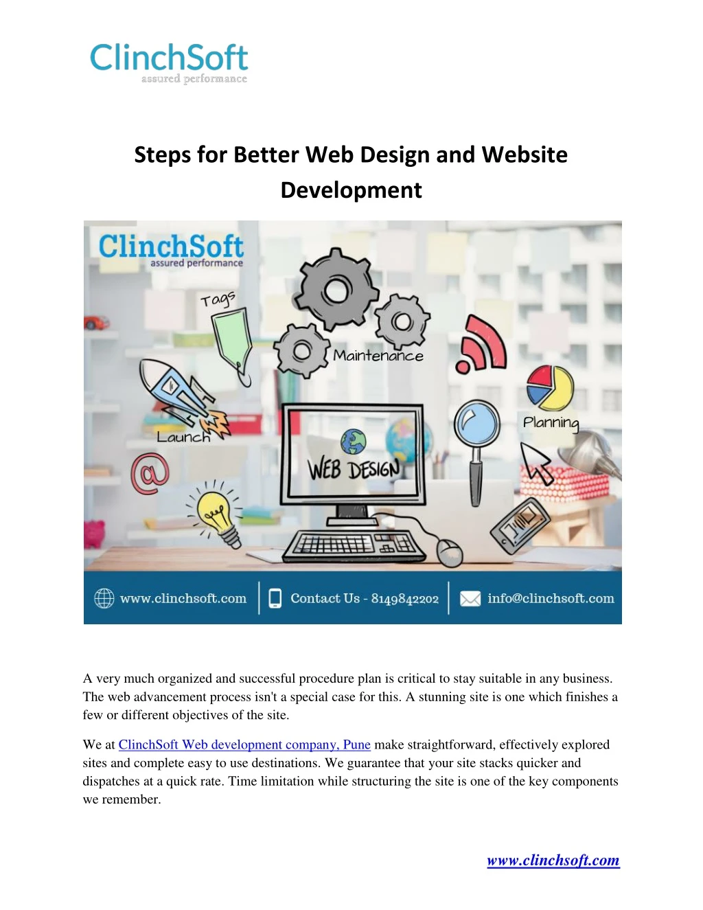 steps for better web design and website