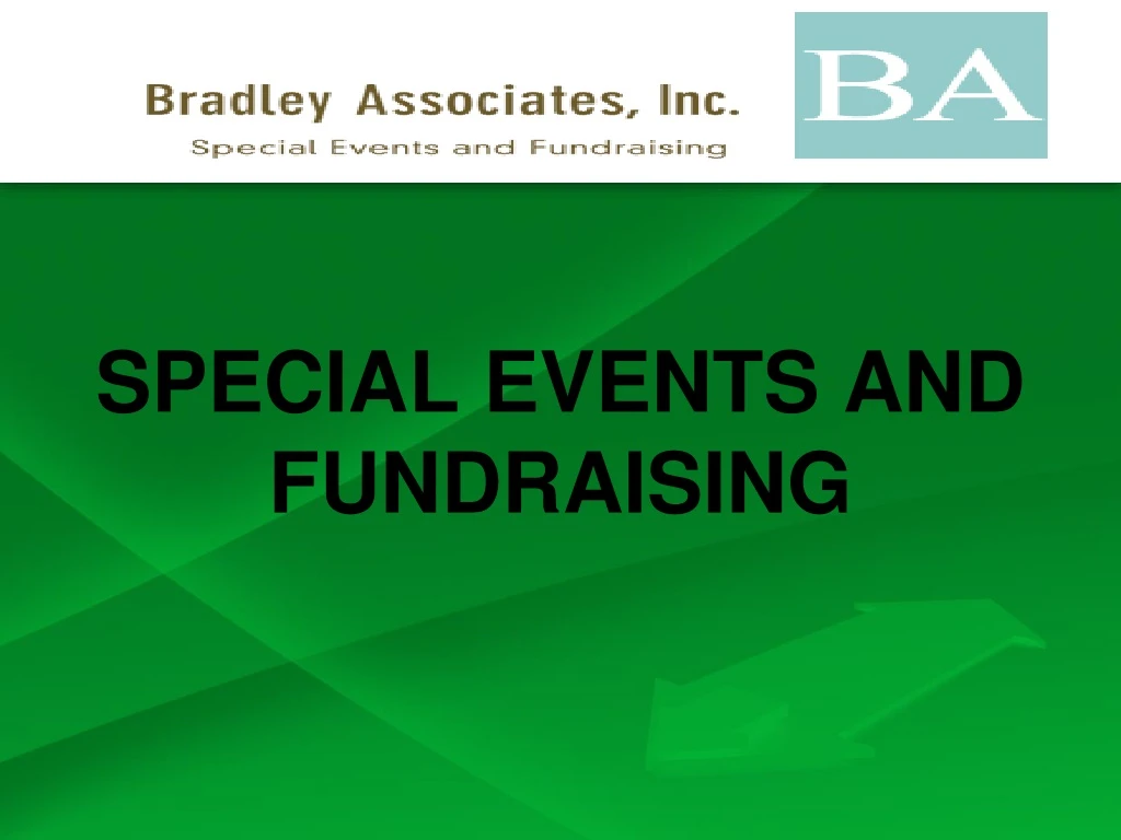 special events and fundraising