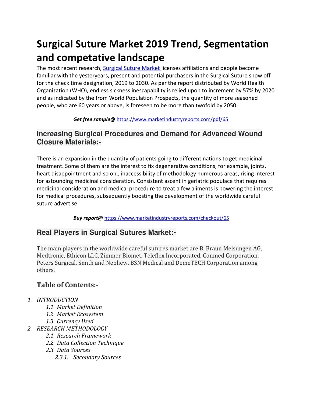 surgical suture market 2019 trend segmentation
