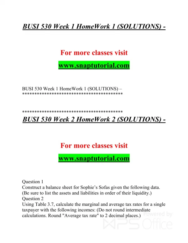 BUSI 530 EXceptional Education/snaptutorial.COM