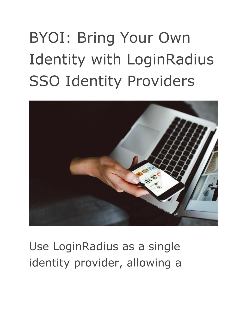 byoi bring your own identity with loginradius