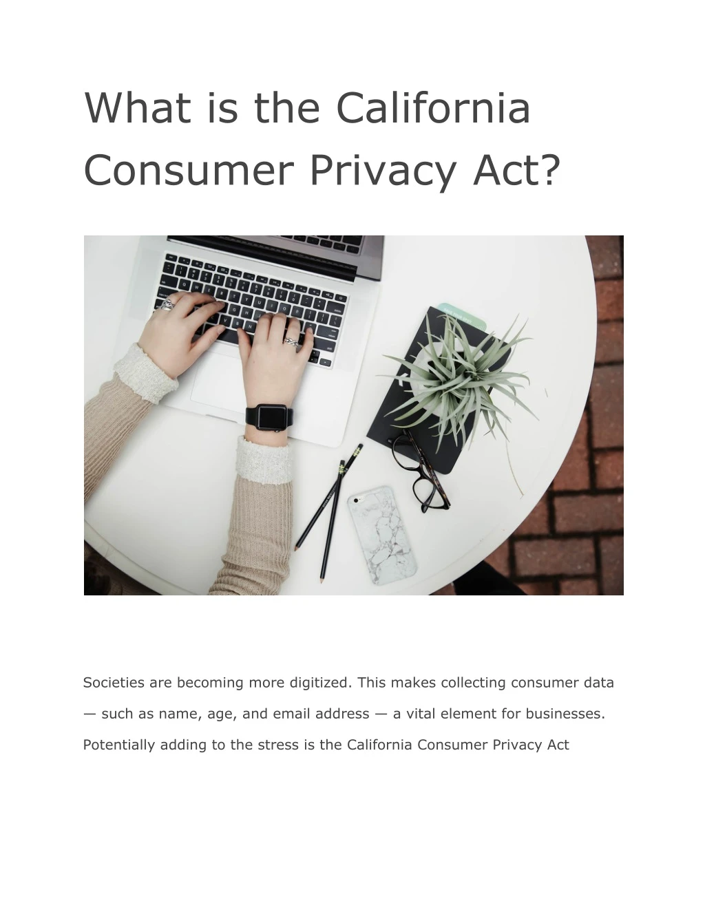 what is the california consumer privacy act