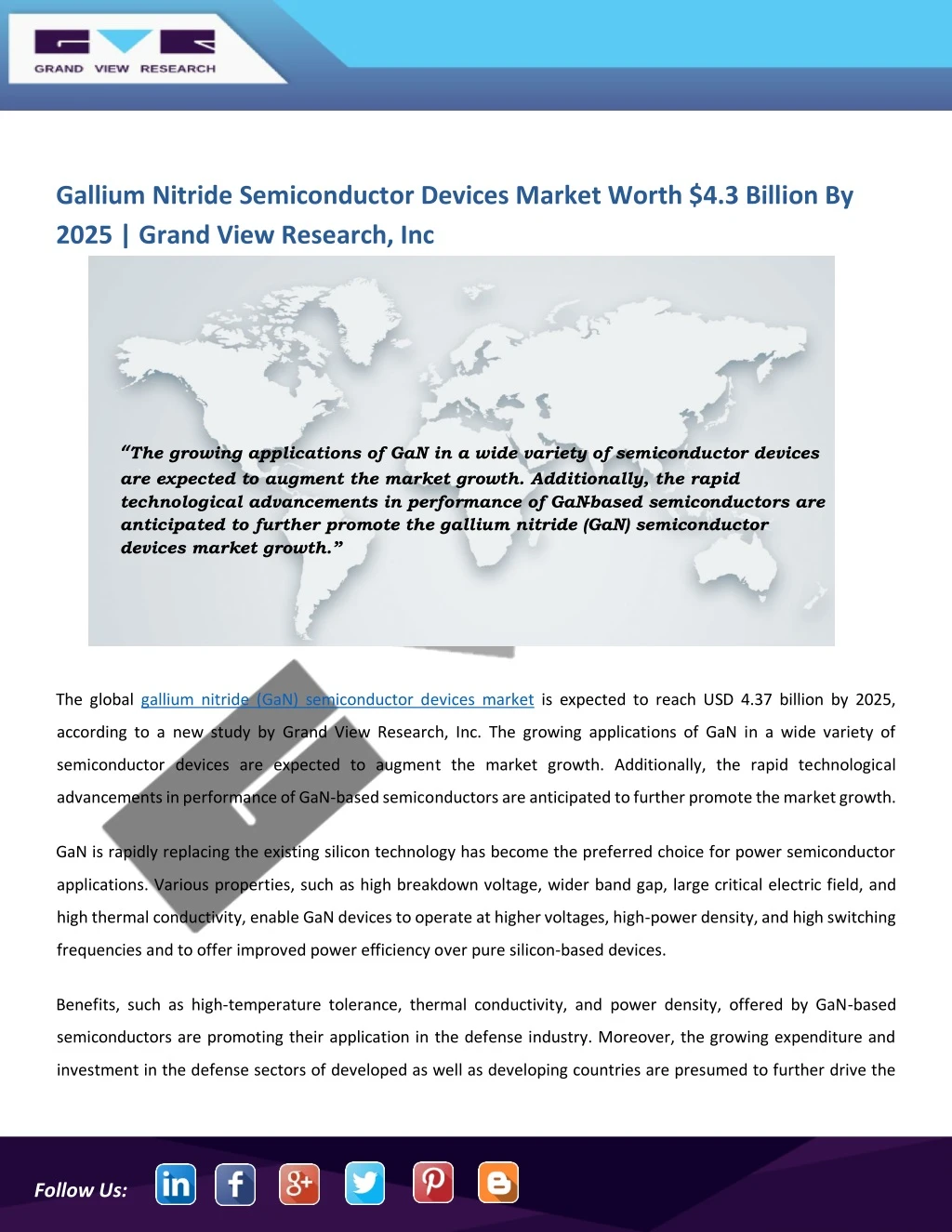 gallium nitride semiconductor devices market