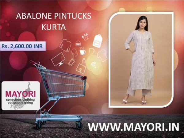 ABALONE PINTUCKS KURTA - MAYORI CONSCIOUS CLOTHING