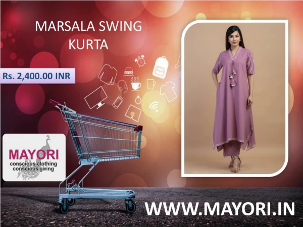 MARSALA SWING KURTA - MAYORI CONSCIOUS CLOTHING