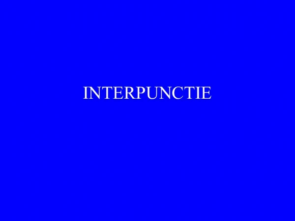 INTERPUNCTIE