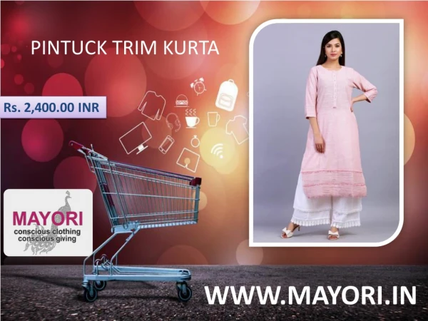 PINTUCK TRIM KURTA - MAYORI CONSCIOUS CLOTHING