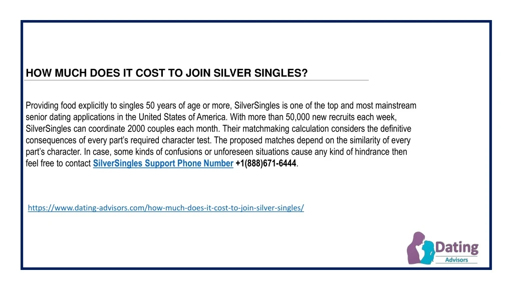 how much does it cost to join silver singles