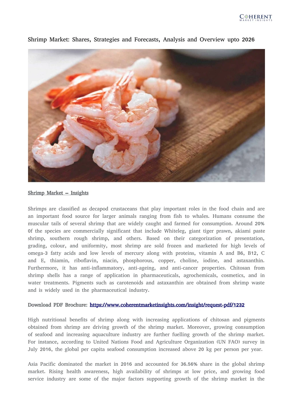 shrimp market shares strategies and forecasts