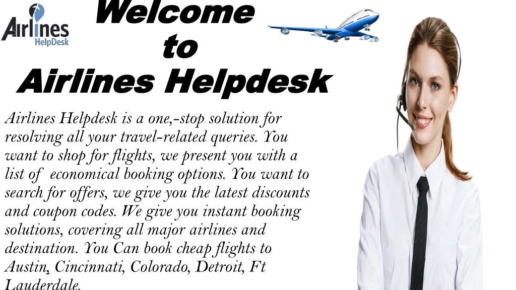 welcome welcome to to airlines helpdesk airlines