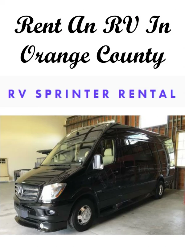 Rent An RV In Orange County