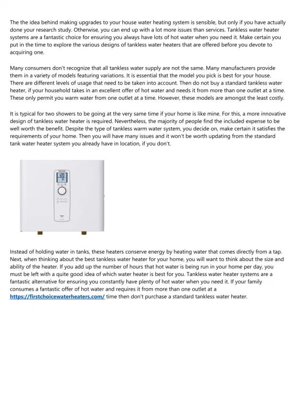 Best Tankless Water Heater - Finding the Finest Option For Your Home