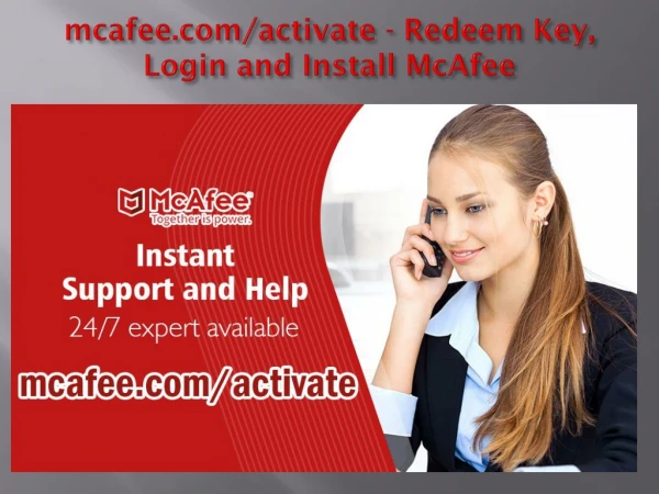 mcafee.com/activate - Redeem Key, Login and Install McAfee