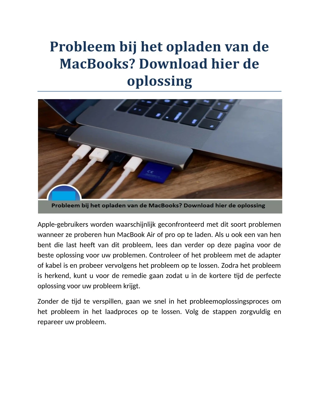 probleem bij het opladen van de macbooks download