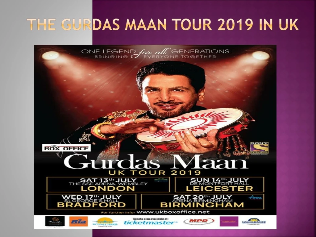 the gurdas maan tour 2019 in uk