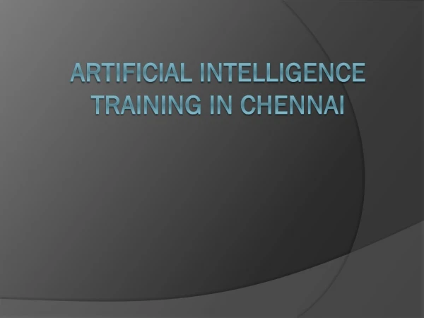 Artificial Intelligence Training in Chennai