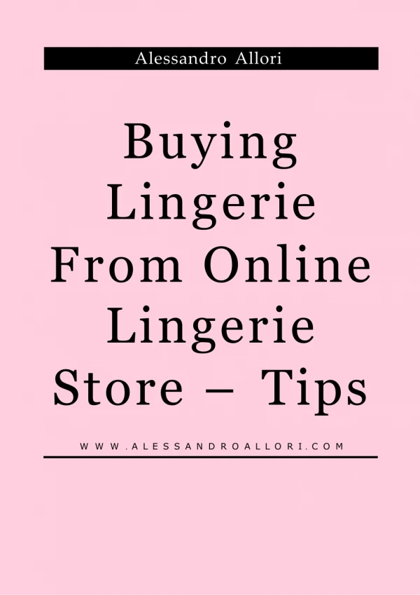 Buying Lingerie From Online Lingerie Store – Tips
