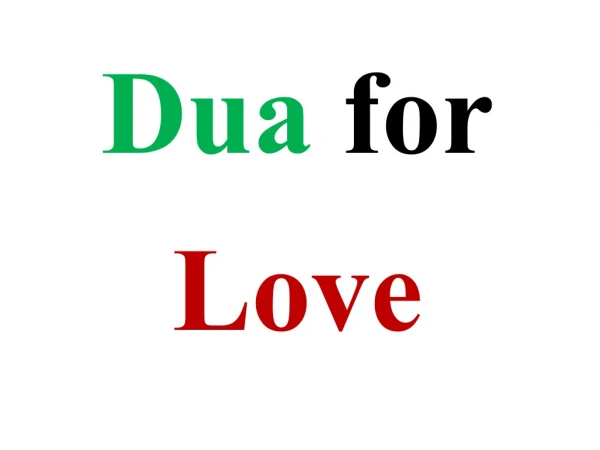 Dua for Love