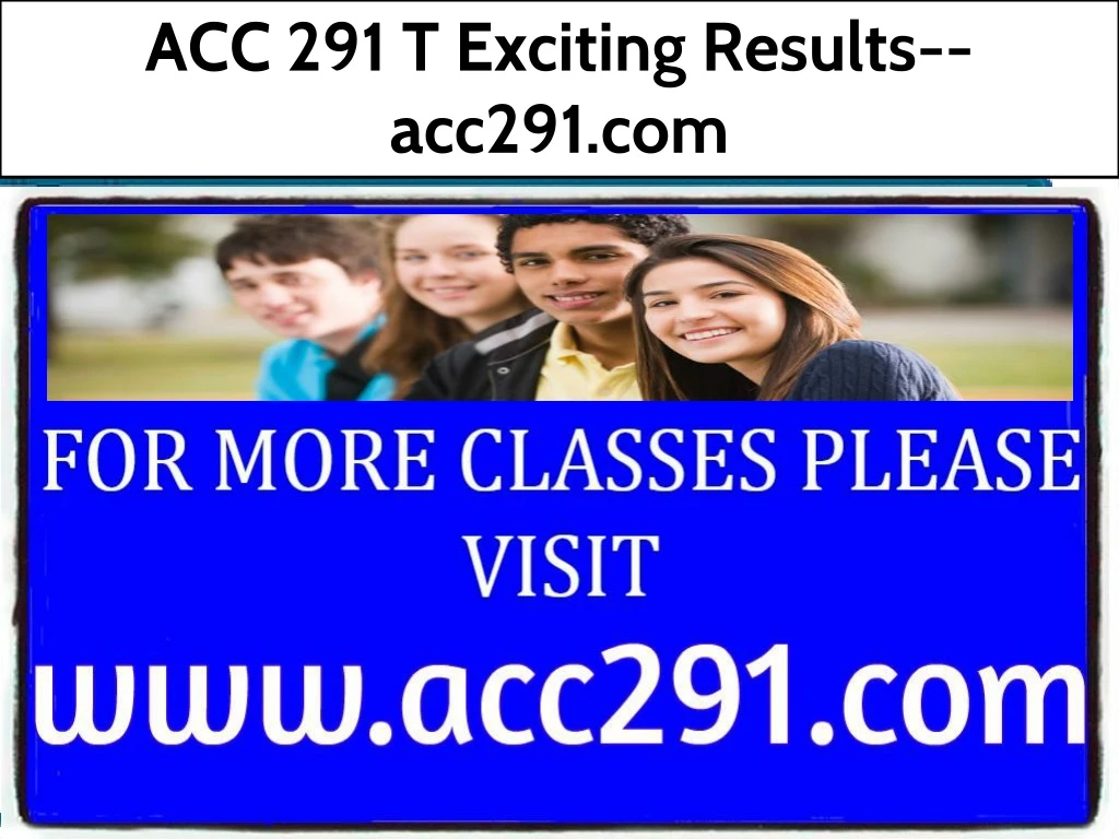 acc 291 t exciting results acc291 com