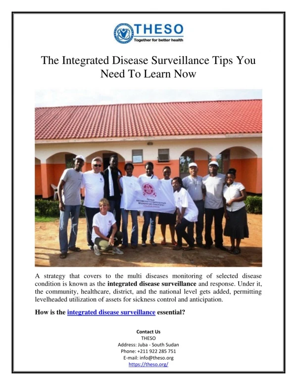 The Integrated Disease Surveillance Tips You Need To Learn Now