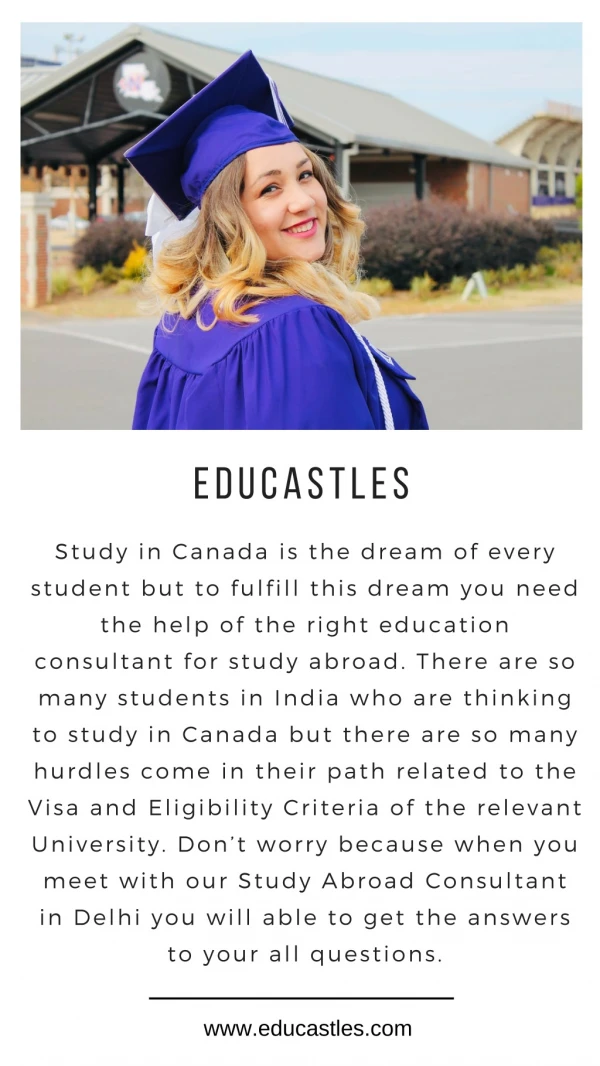 Study Abroad Consultant in Delhi for Study in Canada.