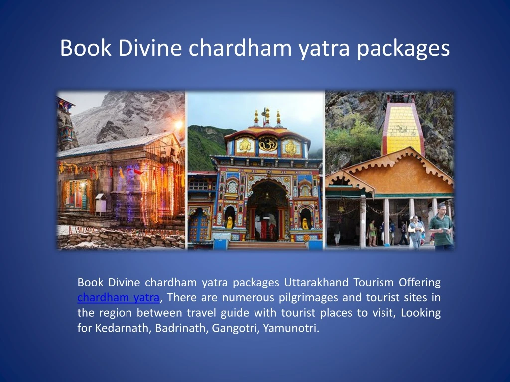 book divine chardham yatra packages