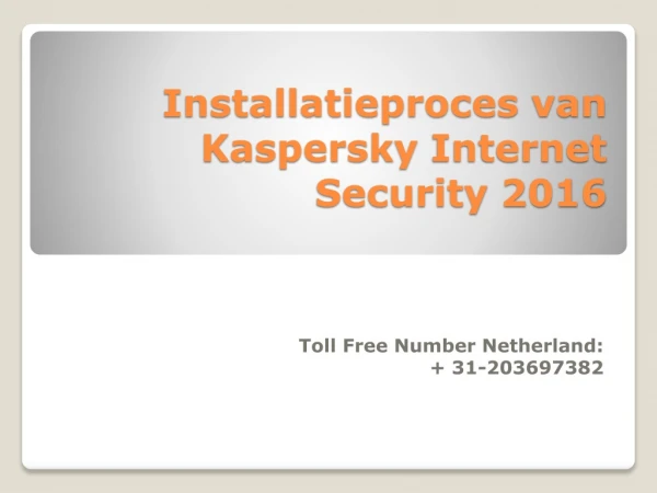 Installatieproces van Kaspersky Internet Security 2016