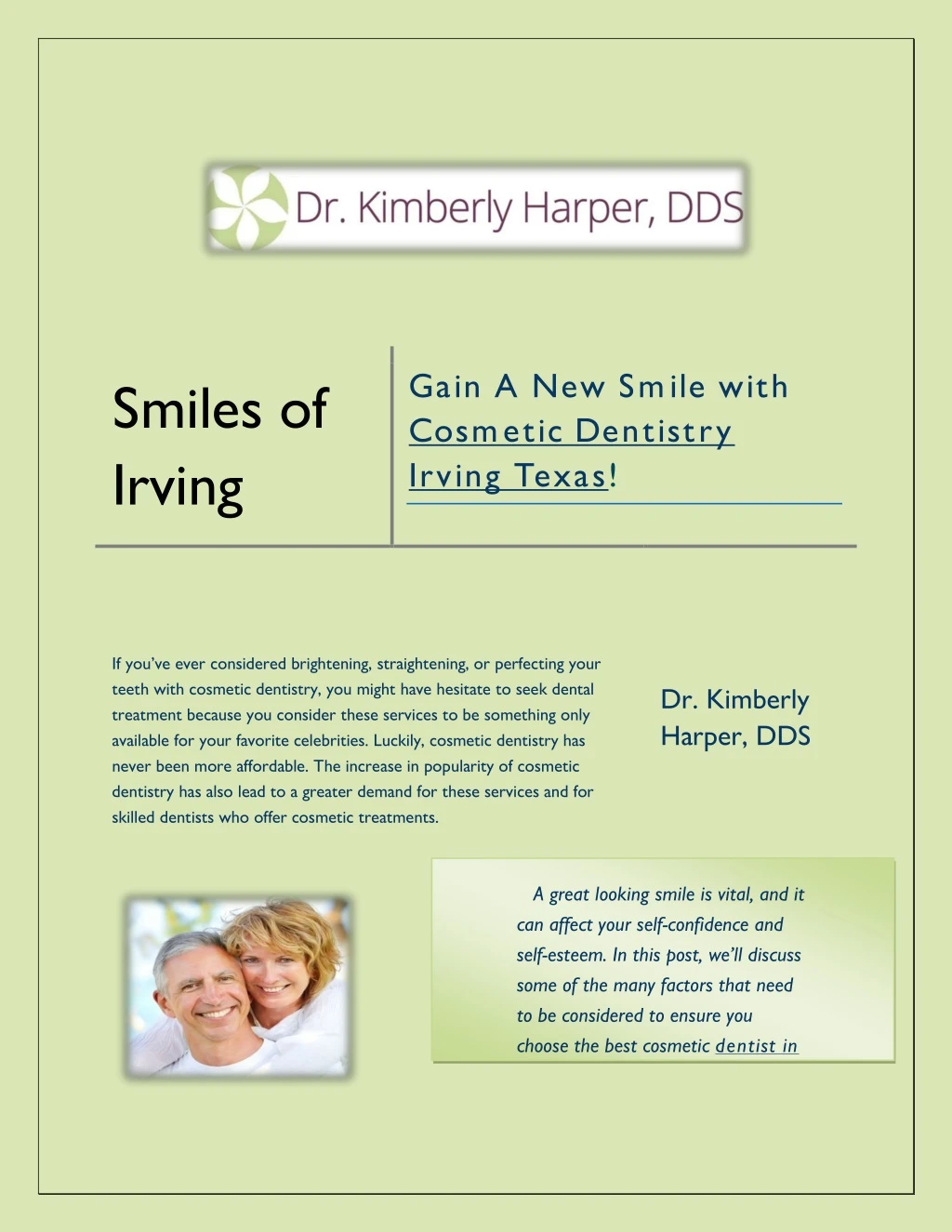 gain a new smile with cosmetic dentistry irving