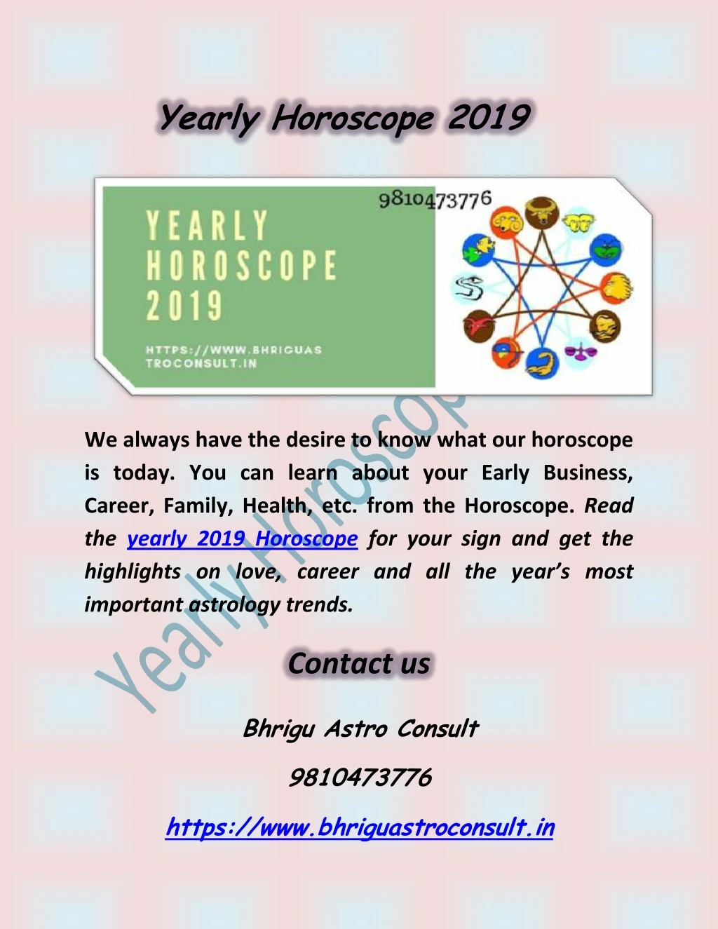 yearly horoscope 2019