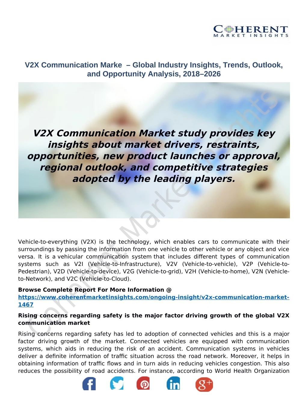 v2x communication marke global industry insights