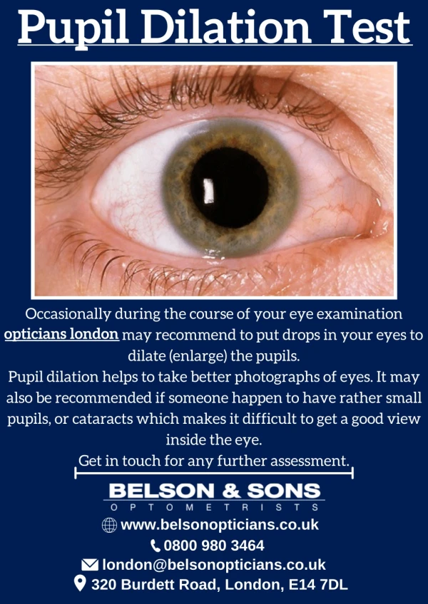 Pupil Dilation Test