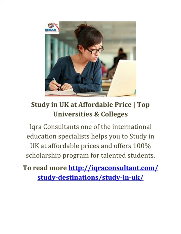 Study in UK at Affordable Price | Top Universities & Colleges
