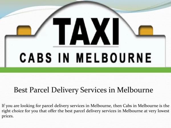 Best Parcel Delivery Services in Melbourne