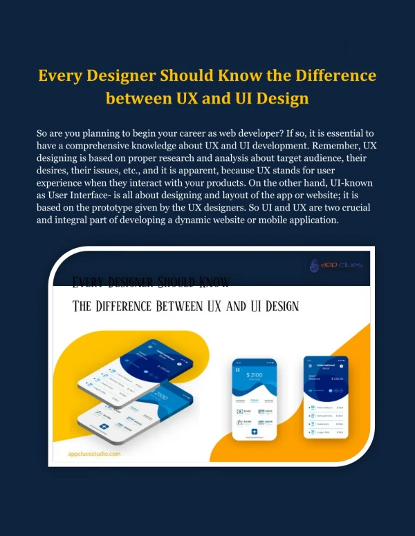 Every Designer Should Know the Difference between UX and UI Design