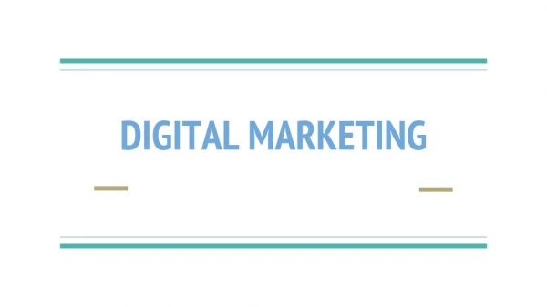 Beginners guide to Digital Marketing.