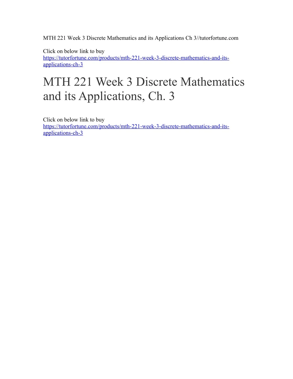 mth 221 week 3 discrete mathematics
