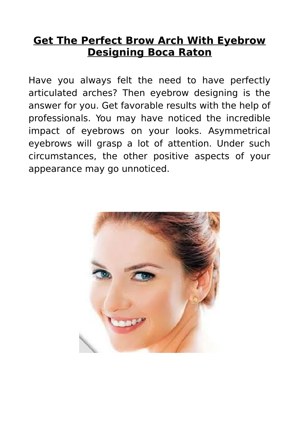 get the perfect brow arch with eyebrow designing