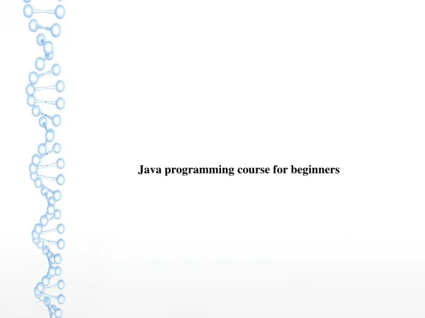Java programming course for beginners