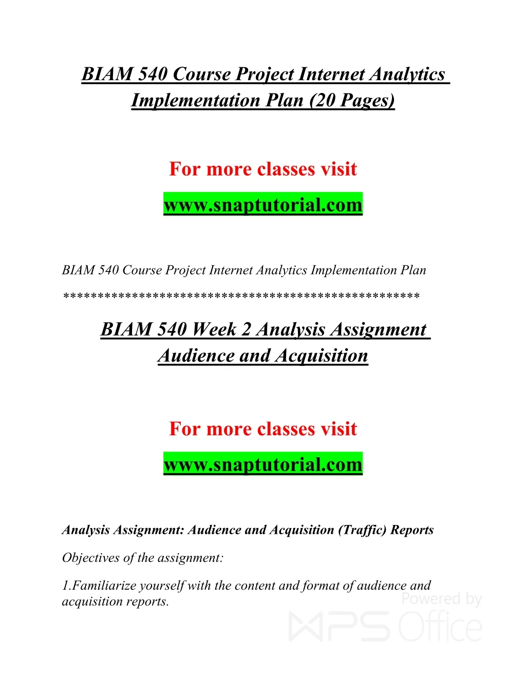 biam 540 course project internet analytics