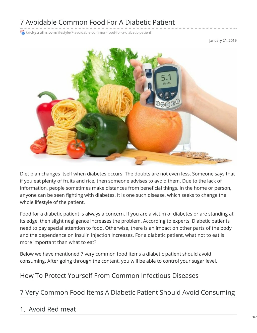 7 avoidable common food for a diabetic patient