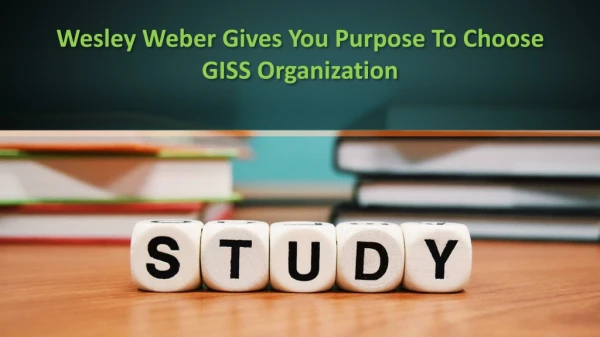 Wesley Weber has principles for GISS Organization.