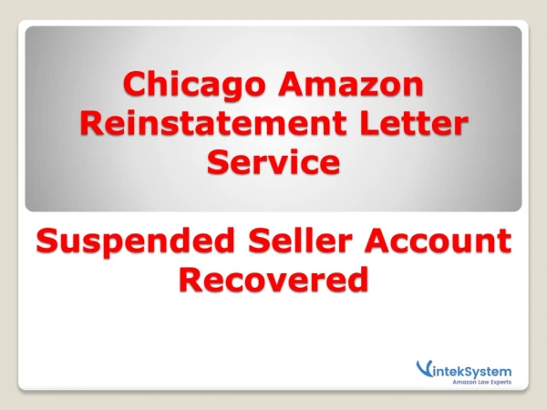 Amazon Reinstatement Letter Services in USA