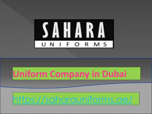 Uniform Company in UAE